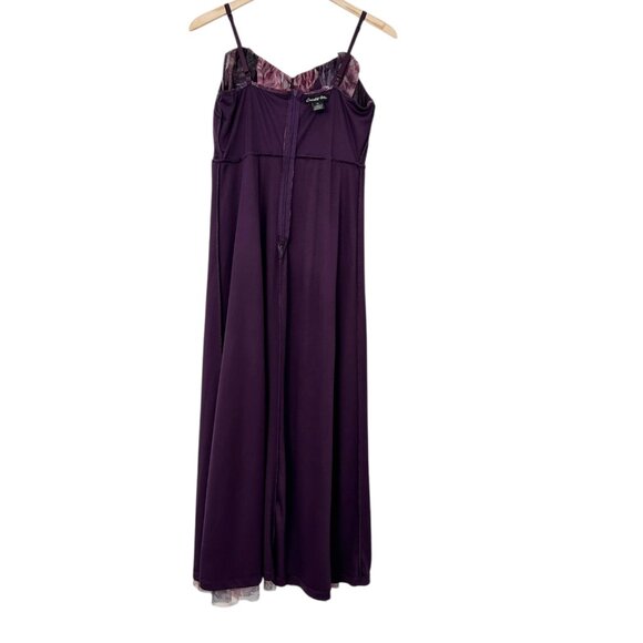 Candalite Spaghetti Strap Floral Sheer Sparkly Fairy Whimisgoth Maxi Dress (PL) - Picture 9 of 16